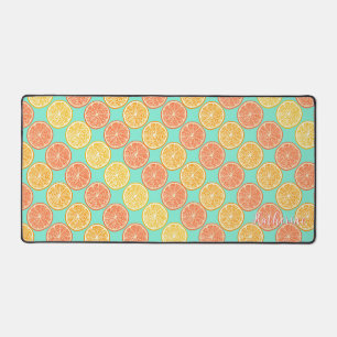 Orange Teal Desk Mat
