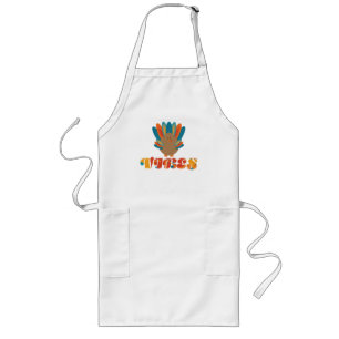 Orange & Teal Turkey Vibes Apron
