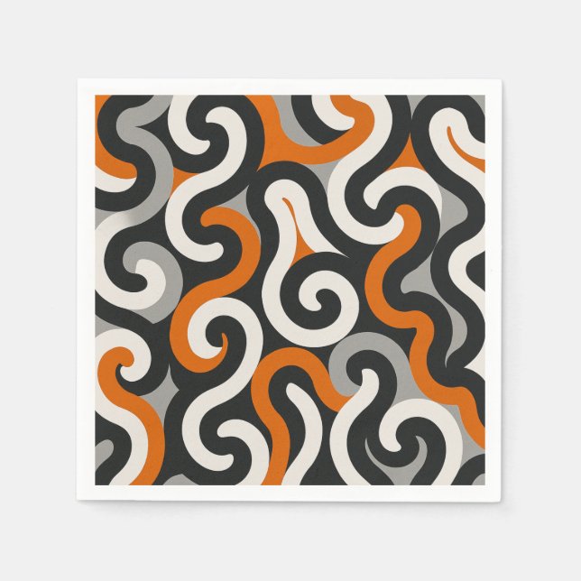 Orange Team (personalise) Napkin (Front)