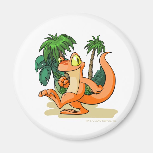 Orange Techo on a Mystery Island quest Magnet (Front)
