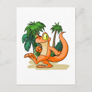 Orange Techo on a Mystery Island quest Postcard