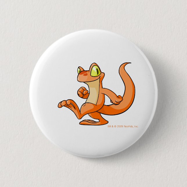 Orange Techo on a quest 6 Cm Round Badge (Front)
