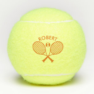 Orange Tennis Theme Custom Monogram Balls