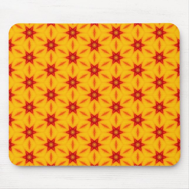 Orange Terrazzo pattern Mouse Pad (Front)