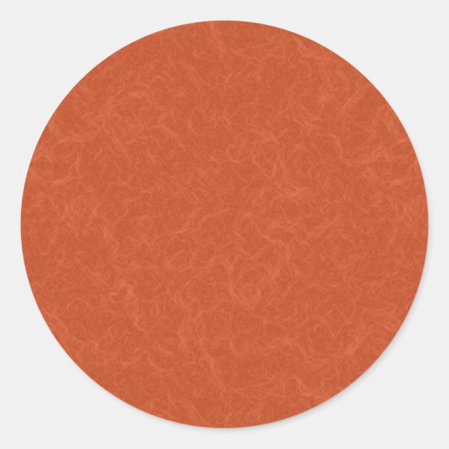 Orange textured surface with swirling pattern classic round sticker (Front)