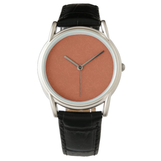 Orange textured surface with swirling pattern watch (Front)