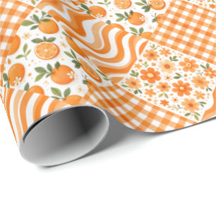 Orange Textures Wrapping Paper
