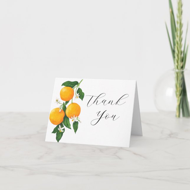 Orange Thank You Card (Front)