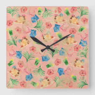 Orange Theory Square Wall Clock