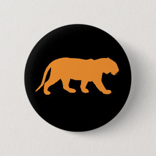Orange Tiger 6 Cm Round Badge