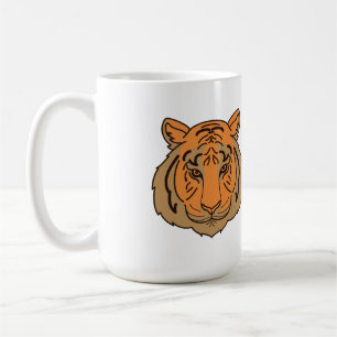 Orange Tiger Face Coffee Mug