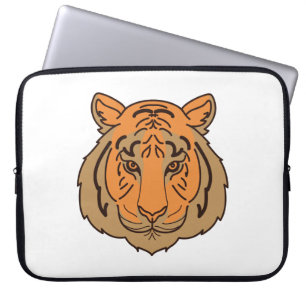 Orange Tiger Face Laptop Sleeve