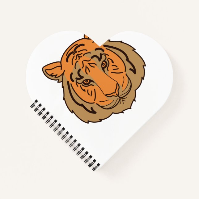 Orange Tiger Face Notebook (Front)