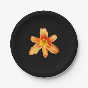 Orange Tiger Lily Paper Plate