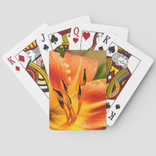 Orange Tiger Lily Playing Cards