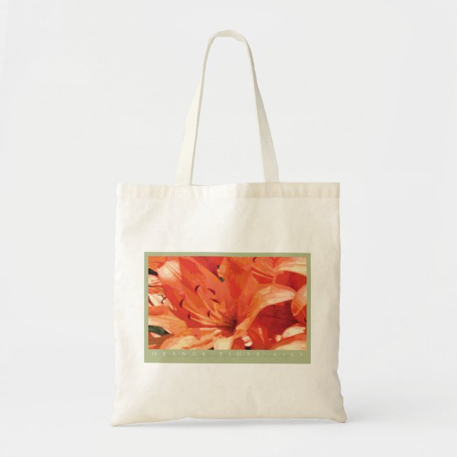 Orange Tiger Lily Tote Bag (Front)