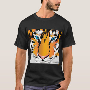 ORANGE TIGER MEN'S BASIC BLACK T SHIRT