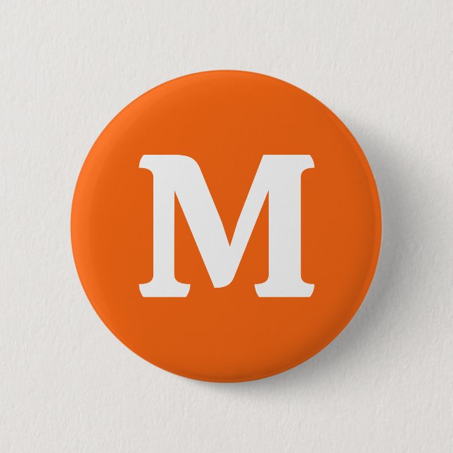 Orange Tiger Solid Colour 6 Cm Round Badge (Front)