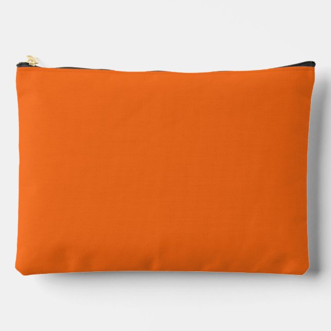 Orange Tiger Solid Colour Accessory Pouch (Front)