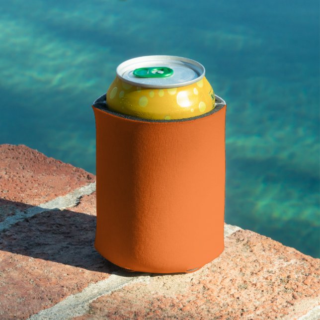 Orange Tiger Solid Colour Can Cooler (In Situ Pool)