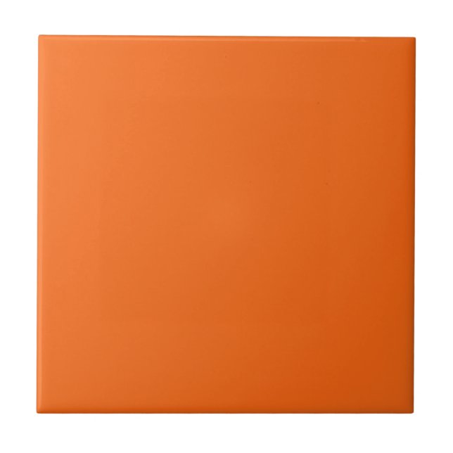 Orange Tiger Solid Colour Ceramic Tile (Front)