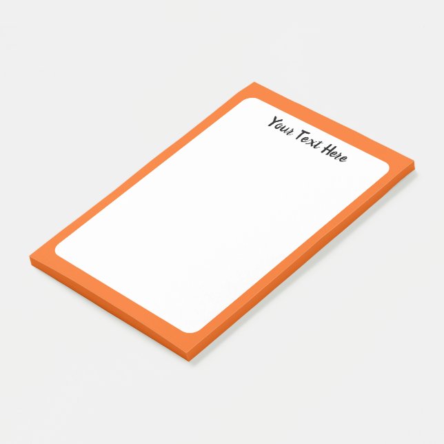 Orange Tiger Solid Colour custom Post-it Notes (Angled)