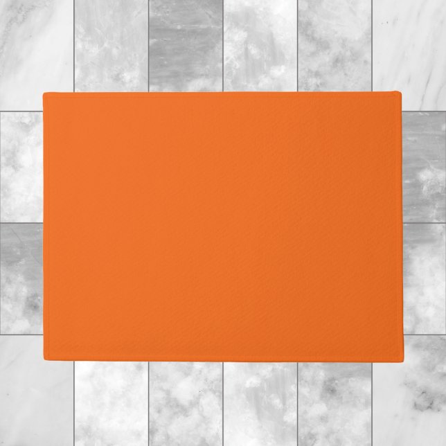 Orange Tiger Solid Colour Doormat (Creator Uploaded)