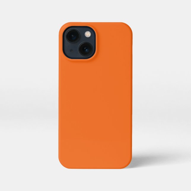 Orange Tiger Solid Colour iPhone Case (Back)