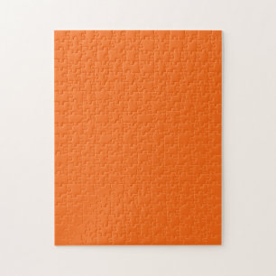 Orange Tiger Solid Colour Jigsaw Puzzle