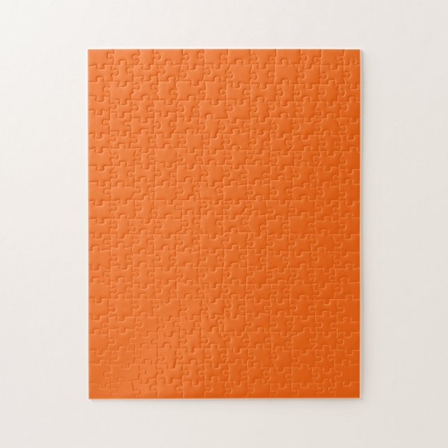 Orange Tiger Solid Colour Jigsaw Puzzle (Vertical)
