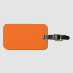 Orange Tiger Solid Colour Luggage Tag