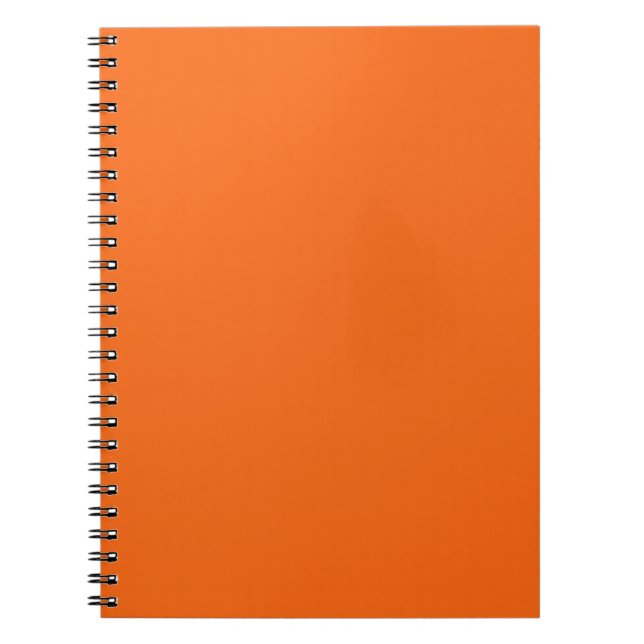Orange Tiger Solid Colour Notebook (Front)