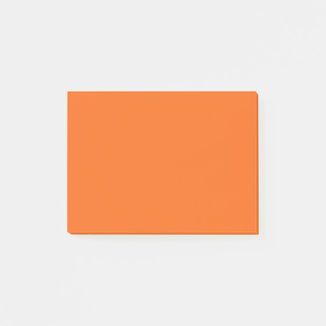 Orange Tiger Solid Colour Post-it Notes (Front)