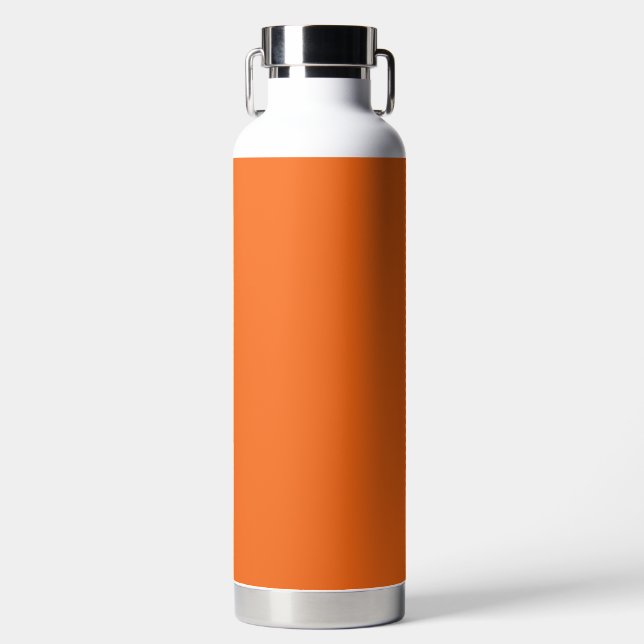 Orange Tiger Solid Colour Water Bottle (Front)