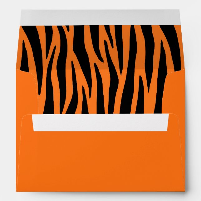 Orange Tiger / Zebra Stripes Envelopes (Back (Bottom))