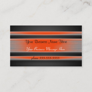 Orange Tinted Metal Business Card Template
