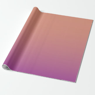Orange to Purple Ombre Pattern Wrapping Paper