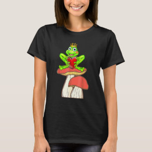 Orange Toed Tree Frog On Mushroom Cute For Women M T-Shirt