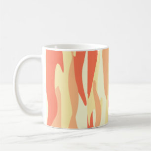 Orange Tone Abstract Camouflage Coffee Mug