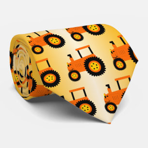 Orange Tractor Design Tie