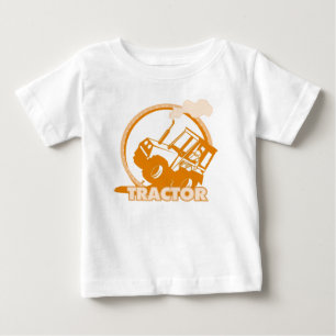 Orange Tractor Farm Machinery Baby T-Shirt