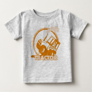 Orange Tractor Farm Machinery Baby T-Shirt