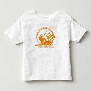 Orange Tractor Farm Machinery Toddler T-Shirt