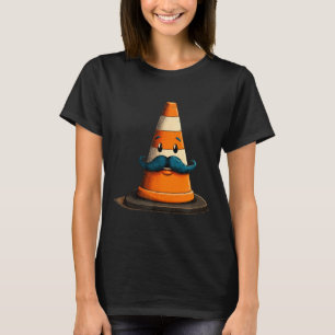 Orange Traffic Cone with Beard for Boys and Girls T-Shirt