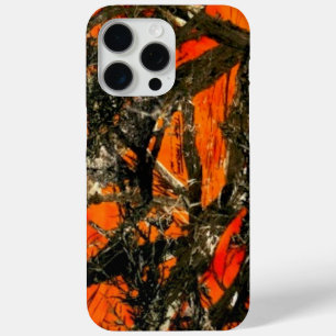 "Orange Tree Branch Camouflage" iPhone 15 Pro Max Case