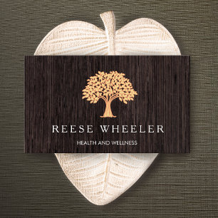 Orange Tree Logo Lifestyle Coach Holistic Health Business Card