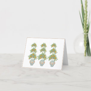 Orange Tree Topiary Ginger Jars Thank You Card