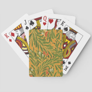 Orange Tree Vintage Wallpaper Pattern Art Nouveau Playing Cards
