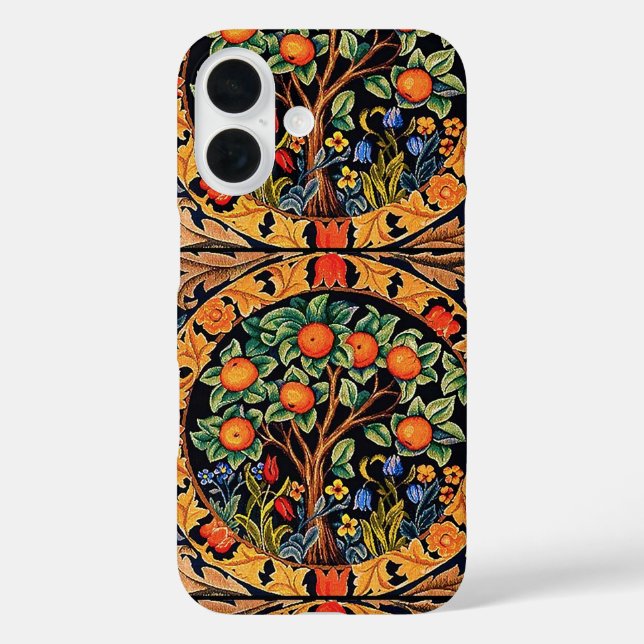 ORANGE TREE WITH GREEN LEAVES,FLOWERS Case-Mate iPhone CASE (Back)