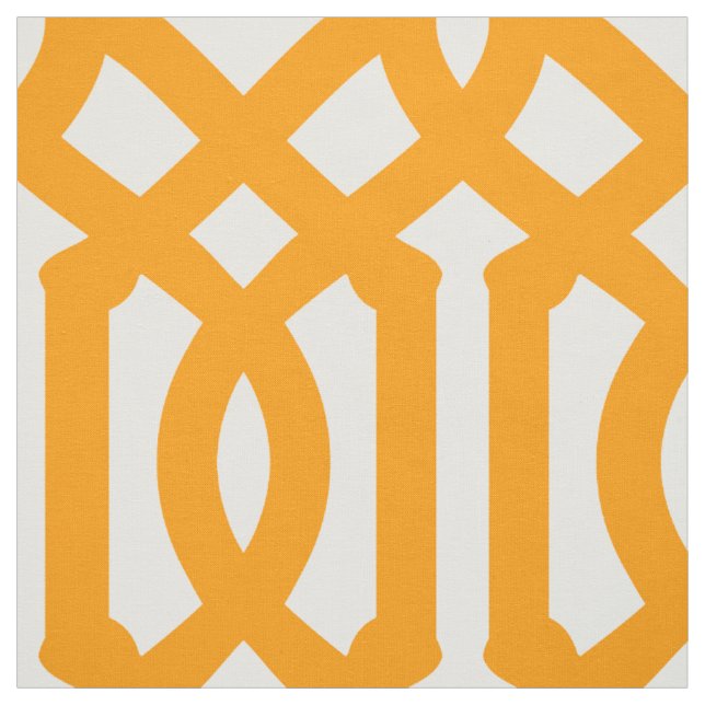 Orange Trellis Large Scale Fabric (Swatch)